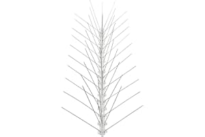 MOSALI Profi Edelstahl Taubenspikes 5 Reihig - Effektive Taubenabwehr- Vogelabwehr Kunststoffleiste Spikes für Dach und Balkon (25 Meter)