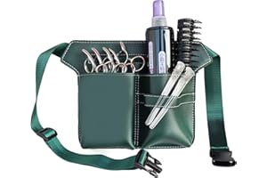 QIUPFGUT Sacs de Coiffure, Sacoche Ceinture de Coiffeur, Sacoche à Outils de Coiffeur Professionnel de Salon, Sacoche à Outils de Coiffeur Professionnel de Cisaillement (Vert)