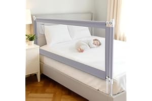 ‎JULRRIMG Julrrimg Bettgitter Rausfallschutz Bett 200cm - Rausfallschutz Boxspringbett Höhenverstellbar in 30 Stufen - Bettschutzgitter inkl 2 gratis Befestigungsbänder(1 Stück)