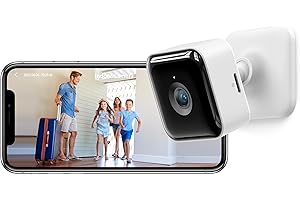 GNCC Cámara Vigilancia WiFi Interior, 1080P Vigilabebes con Camara Domicilio WiFi Detección de Movimiento, Visión Nocturna, A