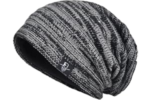VECRY Mens Slouchy Knit Oversized Beanie Skull Caps Artistic Hats