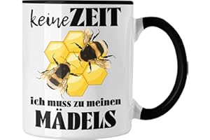 Trendation - Imker Geschenk Tasse Bienenzucht Kaffeetasse Geschenkideen Bienenzüchter Bienen Zuebhör (Schwarz)