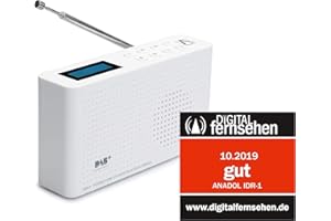 [ Test GUT *] Anadol 4in1 IDR-1 Radio - tragbares Internetradio - DAB DAB+ & FM fähig - Bluetooth Lautsprecher & Wifi - tragbare Musikbox mit integriertem Akku - Mini Radio mit Kopfhöreranschluss