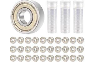 RIXOTIX 30 cuscinetti a sfera 608zz, in acciaio al carbonio, cuscinetti a sfera scanalati a doppio strato in miniatura, per skateboard, scooter in linea