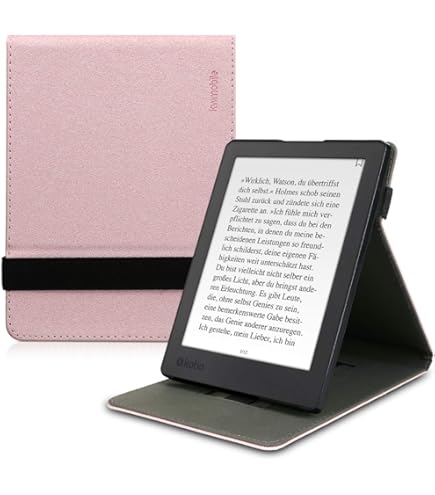 Housse Liseuse Kwmobile Pour Kobo Aura H2O Edition 2 – Feutre, Fermeture Magnétique, Motif Cœur Peint Blanc-gris