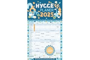 Hygge Planer 2025: Familienplaner, 5 große Spalten. Mit Ferienterminen, extra Spalte und Vorschau bis März 2026. Mit extra Platz für hyggelige Momente. Format: 27 x 46 cm