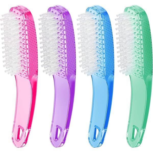 4x Nagelbürste + 1 Nagelfeile – Maniküre-Set Zum Reinigen Von Händen & Füßen