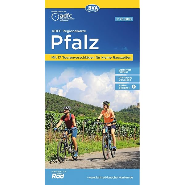 ADFC-Regionalkarte Pfalz, 1:75.000, mit Tagestourenvorschlägen, reiß- und wetterfest, E-Bike-geeignet, GPS-Tracks Download (ADFC-Regionalkarte 1:75000) : Allgemeiner Deutscher Fahrrad-Club e.V. (ADFC), BVA BikeMedia GmbH Bücher