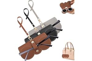 Winuoyang Sunglasses Case,3Pcs Soft Leather Sunglasses Bag Portable Glasses Case Sunglasses Pouch Eyeglass Bags with Lanyard Sunglasses Storage Holder for Women Men