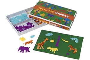 FUZZY FELT PETERKIN | Fuzzy-Felt Classic Series - Jungle | Put them on, take them off, they cling like magic to the fuzzy board! | Arts and Craft | Ages 3+