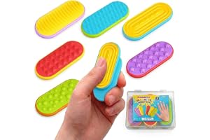 Magnetiska Fidget Toys Slider Set med 6 st med förvaringslåda – tyst sensorisk leksak med glidfunktion, kompakt och prydligt