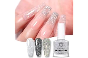 Born Pretty Vernis à ongles à paillettes, holographique, réfléchissant, brillant, pour Nail art