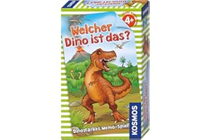 KOSMOS 711313 Welcher Dino ist das? Dino Memo Spiel für Kinder ab 4 Jahre, Kinderspiel für 2-4 Spieler, ideal als Reisespiel