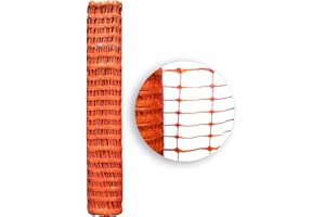 BRICOLEMAR Rete di segnalazione arancione per cantieri, rotolo da 1 x 50 m (1 rotolo, 1 x 50 m)