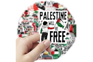 YUGXFHR 100 Stück Palästina Aufkleber, Free Palestine Sticker, Palästina Autoaufkleber, Palästina-Aufkleber für Laptop, Wasserflasche, Gitarre, Fahrrad (100pcs)