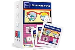 TULAMORIY Lot De 100 Lingettes Nettoyantes pour Lunettes,lingettes jetables emballées individuellement pour lunettes,Nettoyage des Lentilles Écran Ordinateur Smartphones,Elimine les Traces de Doigts