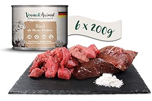 VENANDI ANIMAL VenandiAnimal Comida de Calidad para Gatos - Carne Vacuna como monoproteína, Comida húmeda, sin Cereales y Natural, Paquete de 6 (6 x 200 g)