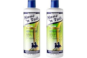 Mane 'n Tail Herbal Gro Shampoo and Conditioner Twin Pack, Nourishes and Strengthens, Olive Oil and Keratin, 355 ml (Pack of 1)
