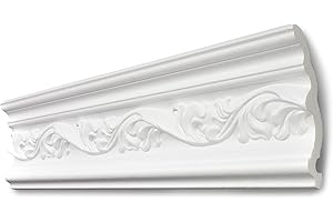 DECOSA Moulure G34 (Greta) - polystyrène - blanc - 75 x 120 mm - longueur 2 m - 16 pièces (=32 m)