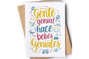 Greeting Cards for Everyone Tarjeta para nacimiento de bebe - Tarjeta para baby shower - Postal de nacimiento de bebé recién nacido - Tarjeta para niño o niña recién nacido - Gente Genial EU 52
