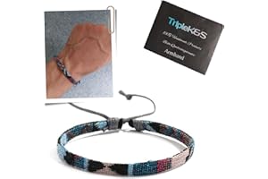 TRIPLE K&S Surfer-Armband Herren & Damen • 100% Wasserfest & Handmade • Perlen-Armband Boho Stoff-Armband • Hippie Sommer Strand-Schmuck