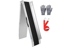 LIEKUMM Rampe de Chargement, 180cm Rampe de Chargement Antidérapant Pliable, Capacité 280kg Rampe d'accès pour Moto, ATV, Van, Mower, 1 pièce