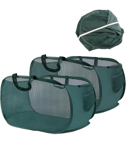 2 Stück Faltbare Wäschekörbe – Pop-Up Design, 36x36x58 Cm, Mit Griffen