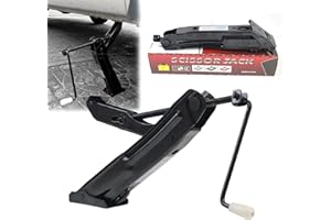 BONJUME Gato mecánico de maniobra 1,7T, altura bajo tierra 65-390 mm, manivela, para coche, plegable, caballete, todoterreno, monovolumen y vehículos medianos