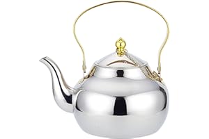 SANQIAHOME Tetera de acero inoxidable de 1,5 litros con colador. Un estilo moderno y minimalista