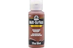 FolkArt Multi-Surface Satin Acrylic Paint, Bark Brown, Small