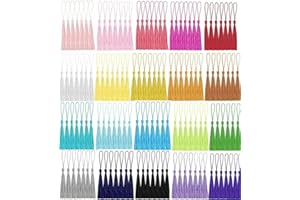 BetterJonny 20 Color Silky Tassels - 140 Pcs Mini Handmade Bookmarks for DIY Craft Supplies & Home Decor