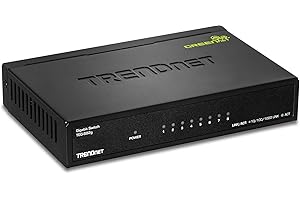 TRENDnet 8-Port Gigabit GREENnet Switch, TEG-S82G, Ethernet Splitter, Ethernet/Network Switch, 8 x 10/100/1000 Mbps Gigabit Ethernet Ports, 16 Gbps Switching Capacity, Metal, Black