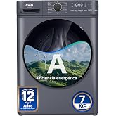 CHiQ 7 kg Washing Machine with Class A and Ultra Narrow Grey (CW07123863AX) | Quick Wash 15 Min, Smart Wash One Touch, Drum C