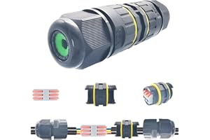 Cable Connectors IP68, Dujelixa 1Pcs Waterproof Junction Box 2/3 - Way Line M25 Extension Electrical Cable Connector, Wire Range 6-11mm, Outdoor Electrical Box, Power Cord External Sleeve Coupler