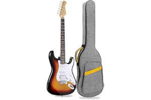 HOHIYO Electric Guitar Bag 39 40inch Electric Guitar Gig Bag 7MM Thick Padded Guitar Case Waterproof Neck Protector Pillow Pad Electric Guitar Bag Soft Guitar Case Gray