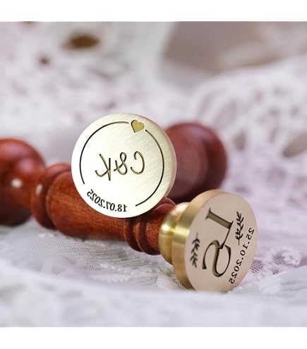 Sceau De Cire Vintage Aigle 25mm - Tête Laiton Amovible Avec Poignée Bois Pour Invitations Mariage