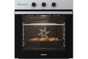 Hisense BI61111AX Four multifonction thermo-ventilé, cavité XXL 77 L, 12 fonctions, nettoyage de l'eau claire, minuteur de fin de cuisson, préchauffage rapide, fonction pizza 300 °C, cuisson AirFry