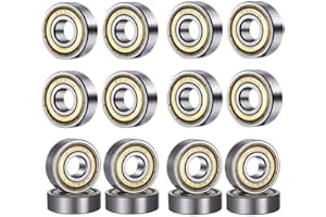 HonLena 608 ZZ Kugellager, 20 Pack 8mm x 22mm x 7mm Metall Double Shielded Miniatur Rillenkugellager für Skateboard Roller Inline Skates