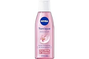NIVEA - Tonique Douceur - Nettoyant Visage - Elimine Les Impuretés & Tonifie La Peau - Hydrate & Apaise - Huile D'Amande Douce & Hydramine - Vegan - Peaux Sèches & Sensibles - 200 ml