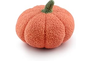 TSLBW Poduszka w kształcie dyni na halloween, wypchana dynia, puszysta pluszowa zabawka, poduszka na sofę, miękka, na Święto Dziękczynienia, na halloween, przyjęcie, prezent dla dzieci (kolor pomarańczowy)