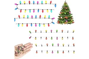 AXERHK Christmas Decoration, Dolls House Christmas Tree, 4 Pcs Colorful Mini Dolls House Accessories, Miniature Accessories for Dollhouse Christmas Tree Garland Furniture Decoration(4m), for 14+ Years Old