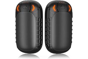 TAIKOUL Calentador de Manos Recargable, 6000mAh 2 Paquetes Portable Reutilizable Electrico Calienta Manos, Bolsillo 3 Clases de Temperatura, Regalo de Invierno, Golf, Camping, Senderismo