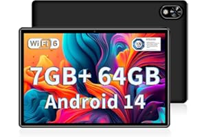 DOOGEE U9 Tablet, Android 14 Tablet 10 Pollici, 7GB RAM + 64GB ROM 1TB TF, Bluetooth 5.0 WIFI 6 Tablet, 5060mAh/OTG/Tipo C/3.5mm Jack per Cuffie, Protezione Degli Occhi a Bassa Luminosità Blu TÜV