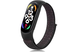YISICA Nylonowe opaski do Xiaomi Band 7 Opaska & Mi Band 6 Opaska & Mi Band 5 Pasek, Miękkie oddychające paski sportowe do Xiaomi Mi Band 7/6/5 Kobiety Mężczyźni