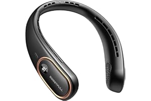 SWEETFULL Hals Ventilator, Mini USB der Blattlose Halsventilator, 3fach Einstellbarer Tragbare Nackenventilator, Portable Leafless Hanging Neck Fan für Reisen, Sport, Innen, Außen