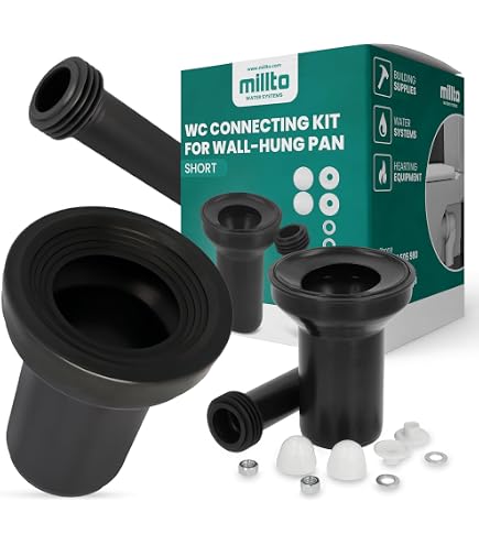 Tuyau De Vidange Millto Geberit 90x150mm - Polypropylène Noir Pour WC Suspendus