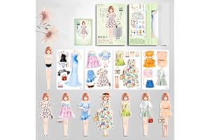 LUCKKY Magnetic Dress Up Baby, Magnetic Princess Dress Up Paper Doll, Magnet Dress Up Games, Pretend and Play Travel Playset Toy Magnetic Dress Up Dolls for Girls (D)