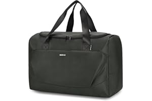 ECOHUB 30L Bolsa Viaje Plegable, Equipaje de Mano 45x36x20 Easyjet Avion, Pet Reciclado Grande Bolsa Cabina, Bolsa Deporte, Bolsa de Gimnasio, Bolsa Fin de Semana Hombre Mujer(Gris)