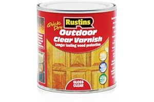 Rustins Quick Dry Outdoor Clear Varnish 250ml Gloss