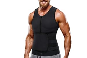 Bingrong Sauna Ceinture de Debardeur Sudation Homme Néoprène Fitness Body Shaper Minceur Gym Homme Sport Vêtements de Sudation